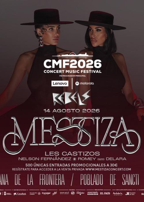 Cartel de Mëstiza en Chiclana de la Frontera