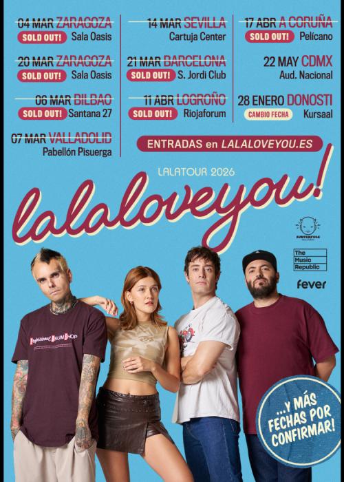 Cartel de Concierto de La La Love You en Donostia