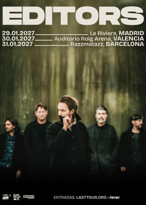 Cartel de Concierto de Editors en Barcelona