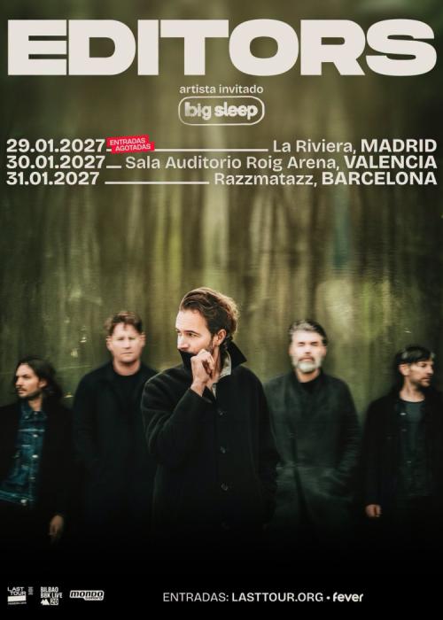 Cartel de Concierto de Editors en Madrid
