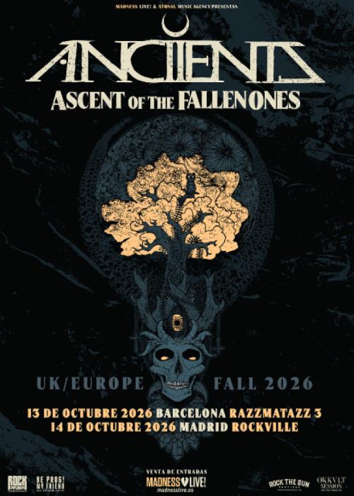 Cartel de Concierto de Anciients en Barcelona