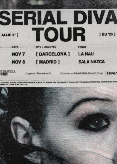 Cartel de Concierto de Allie X en Barcelona