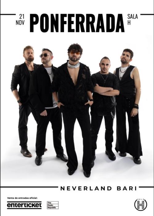 Cartel de Concierto de Neverland Bari en Ponferrada