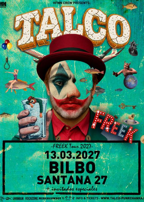 Cartel de Concierto de Talco en Bilbao