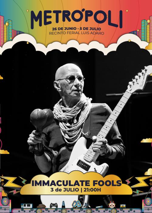 Cartel de Concierto de Immaculate Fools + Taburete en Gijón