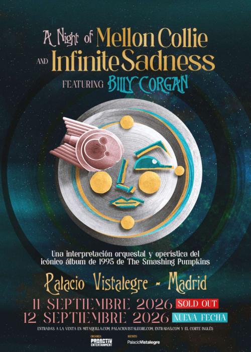 Cartel de Concierto de Billy Corgan en Madrid (Nueva Fecha)