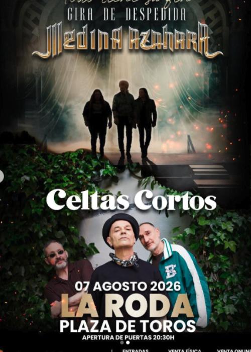 Cartel de Concierto de Medina Azahara + Celtas Cortos en La Roda