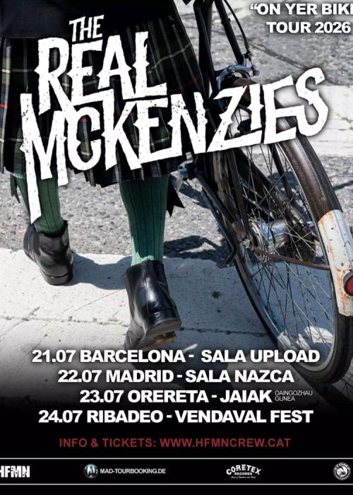 Cartel de Concierto de The Real McKenzies en Barcelona
