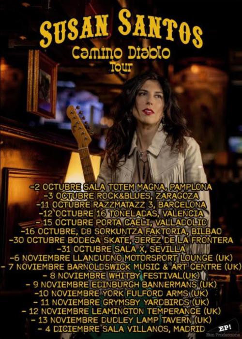 Cartel de Concierto de Susan Santos en Barcelona