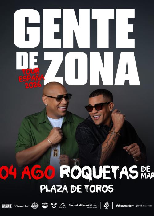 Cartel de Concierto de Gente de Zona en Roquetas de Mar
