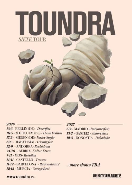 Cartel de Concierto de Toundra en Madrid