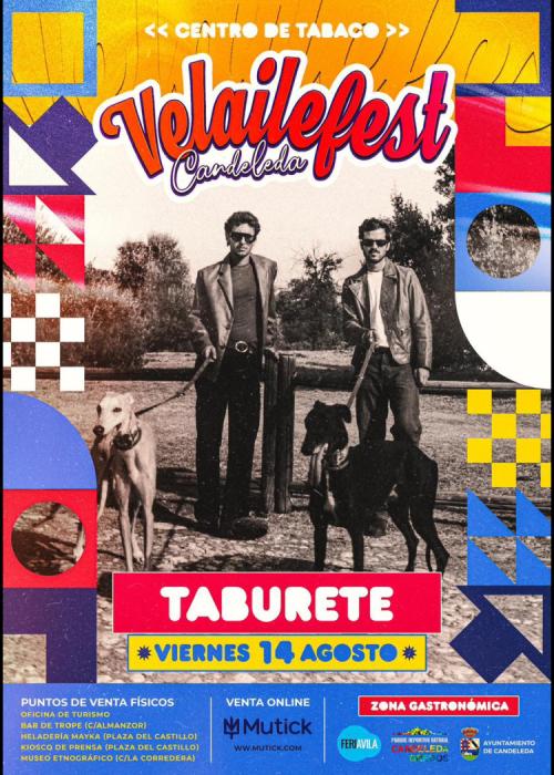 Cartel de Concierto de Taburete + Bombai en en Candeleda - Ávila