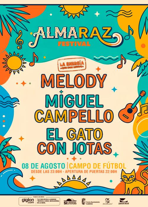 Cartel de Concierto de Melody + Miguel Campello en Almaraz