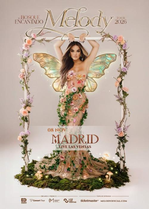 Cartel de Concierto de Melody en Madrid