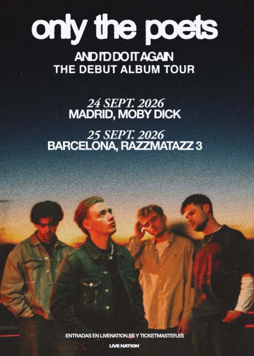 Cartel de Concierto de Only The Poets en Barcelona