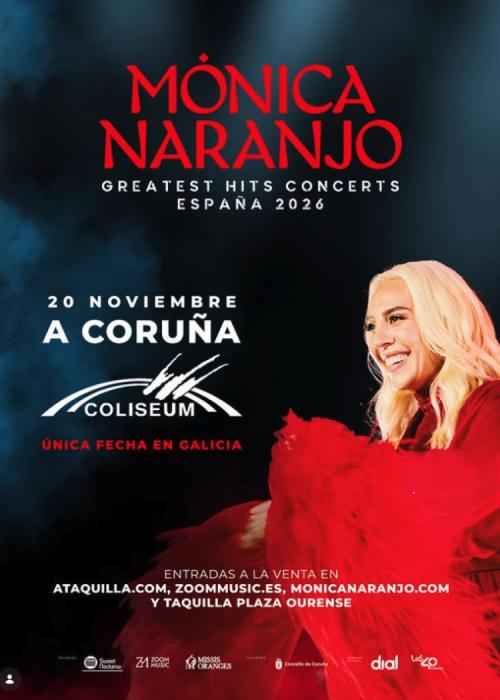 Cartel de Concierto de Monica Naranjo en A Coruña