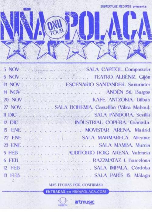 Cartel de Concierto de Niña Polaca en Alicante