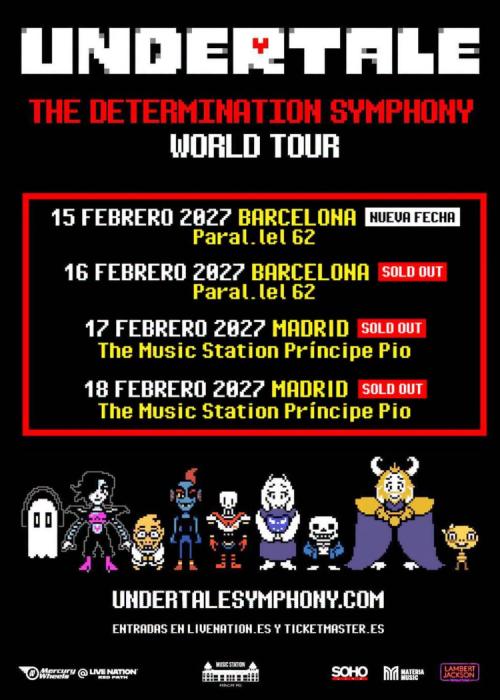 Cartel de UNDERTALE en Barcelona (Segunda Fecha)