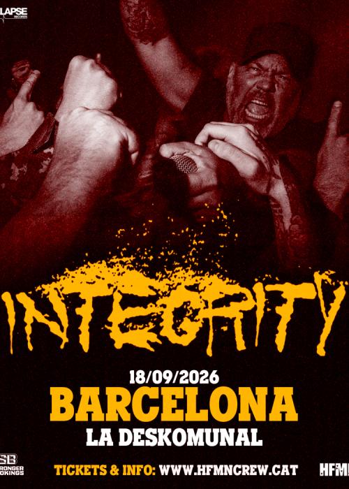 Cartel de Concierto de Integrity en Barcelona