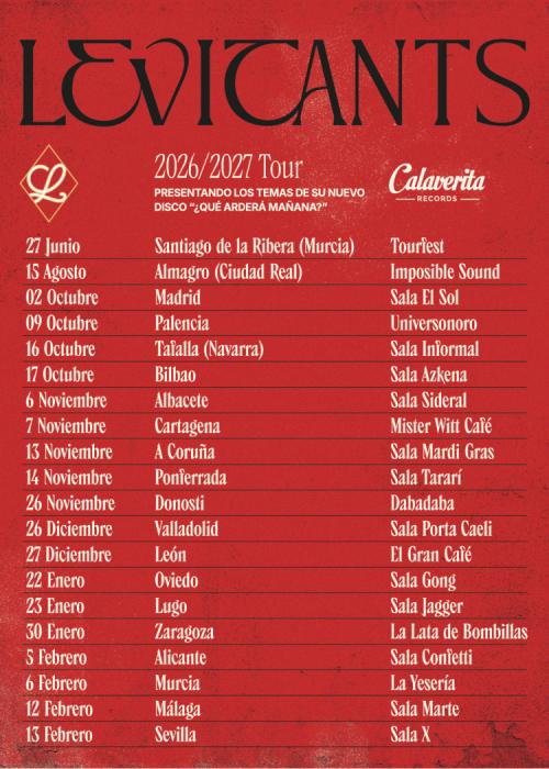 Cartel de Concierto de The Levitants en Alicante