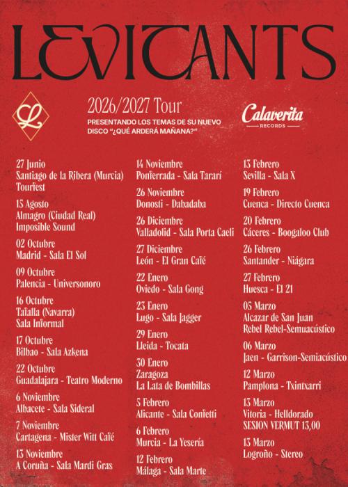 Cartel de Concierto de Levitants en Ponferrada