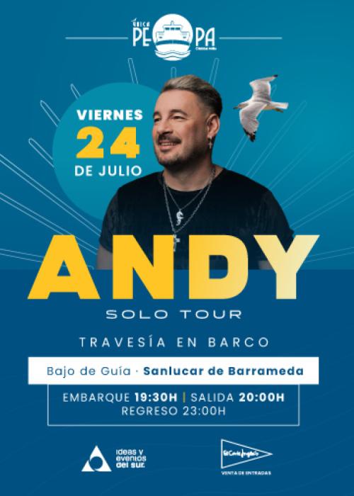 Cartel de Concierto de Andy en Sanlúcar de Barrameda