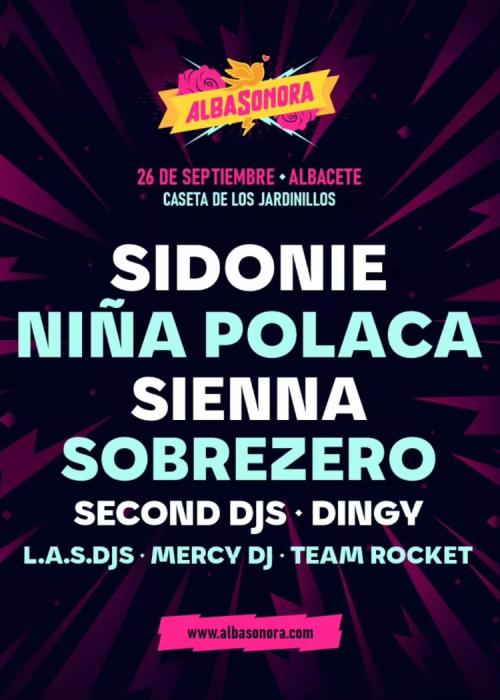 Cartel de Sidonie + Niña Polaca + Sienna + Sobrezero en Albacete