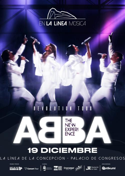 Cartel de ABBA The New Experience en La Línea de la Concepción