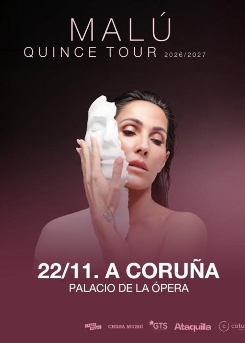 Cartel de Concierto de Malú en A Coruña