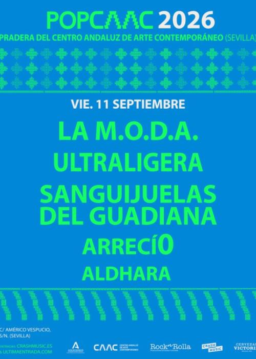 Cartel de La M.O.D.A. + Ultraligera + Sanguijuelas del Guadiana en Sevilla