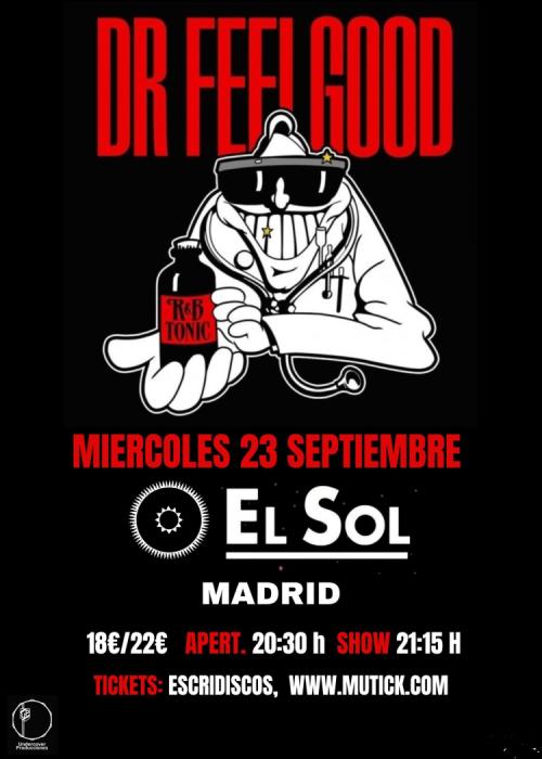 Cartel de Concierto de Dr Feelgood en Madrid
