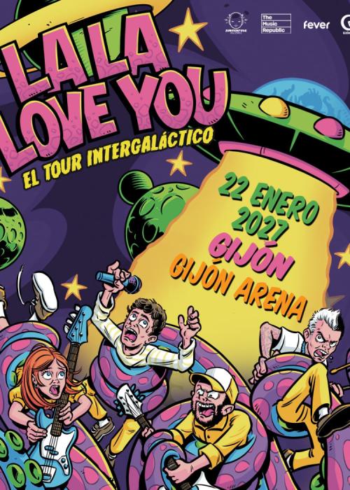 Cartel de Concierto de La La Love You en Gijón