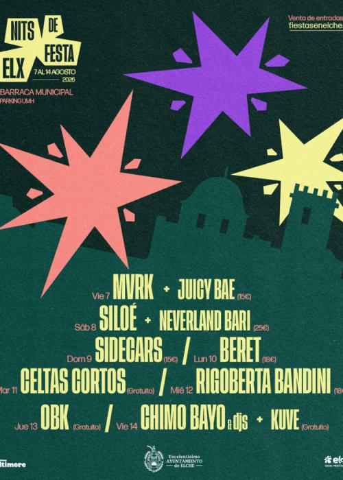 Cartel de Concierto de Chimo Bayo + Kuve en Elche/Elx