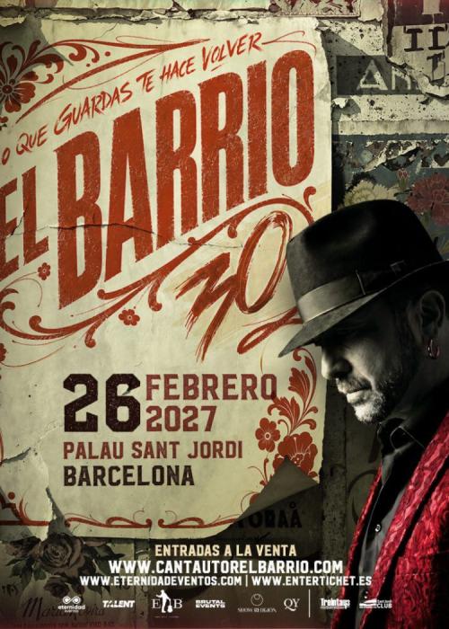 Cartel de Concierto de El Barrio en Barcelona