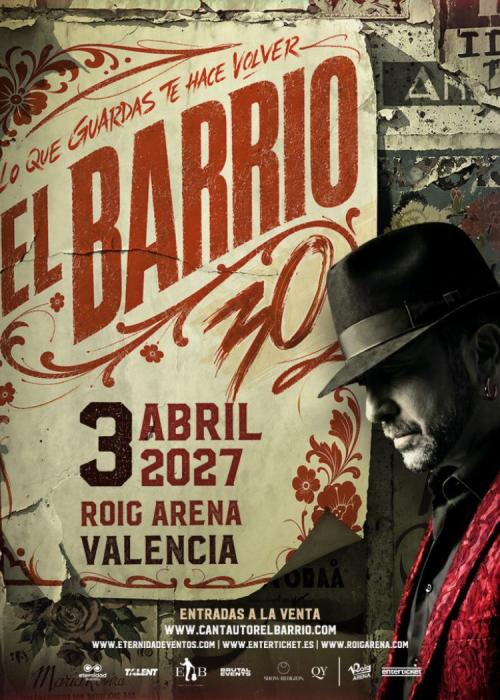 Cartel de Concierto de El Barrio en Valencia