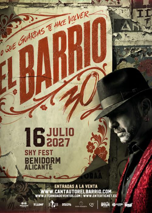 Cartel de Concierto de El Barrio en Benidorm