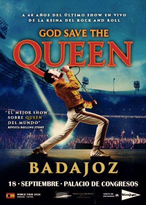 Cartel de Concierto de God Save The Queen en Badajoz