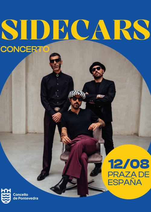 Cartel de Concierto de Sidecars en Pontevedra
