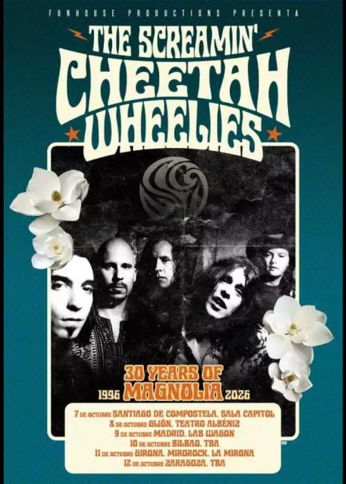 Cartel de Concierto de The Screamin' Cheetah Wheelies en Girona