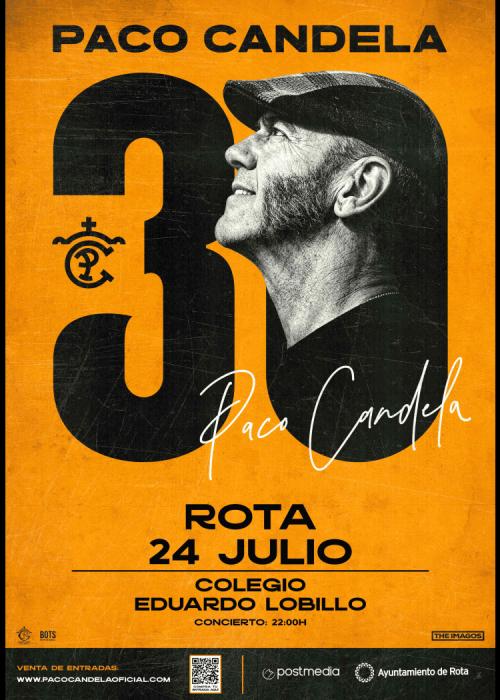 Cartel de Concierto de Paco Candela en Rota - Cádiz