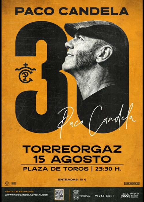 Cartel de Concierto de Paco Candela en Torreorgaz - Cáceres