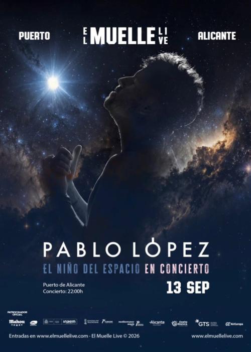 Cartel de Concierto de Pablo López en Alicante