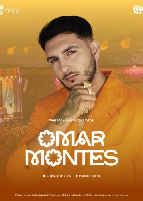 Cartel de Concierto de Omar Montes en Ceuta