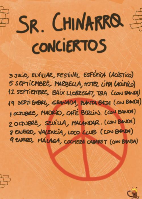 Cartel de Concierto de Sr. Chinarro en Valencia