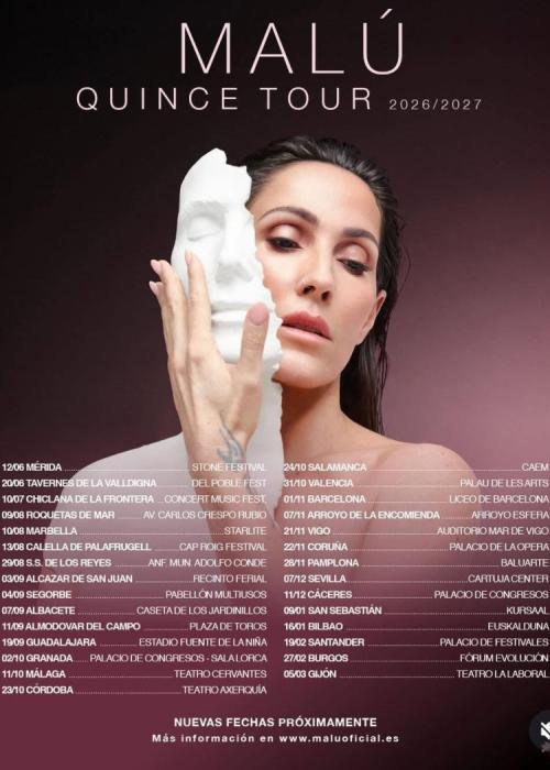 Cartel de Concierto de Malú en Roquetas de Mar