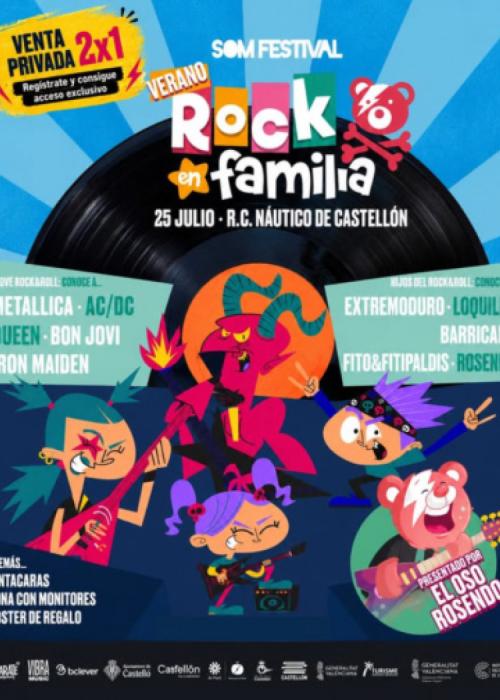 Cartel de Rock en Familia en Castellón