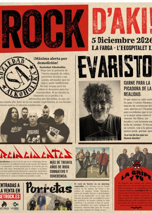Cartel de ROCK D’AKI! L’Hospitalet 2026