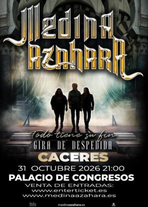 Cartel de Concierto de Medina Azahara en Cáceres