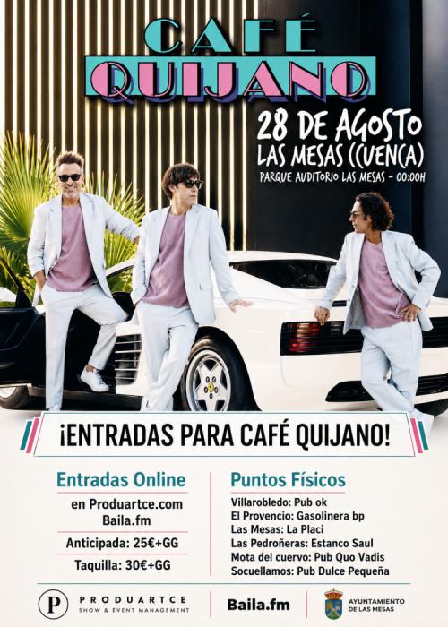 Cartel de Café Quijano en Las Mesas (Cuenca)