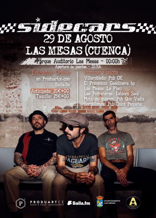 Cartel de Sidecars en Las Mesas (Cuenca)